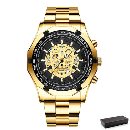 Mens Watch Quartz Top Luxury Stainless Steel Wristwatch