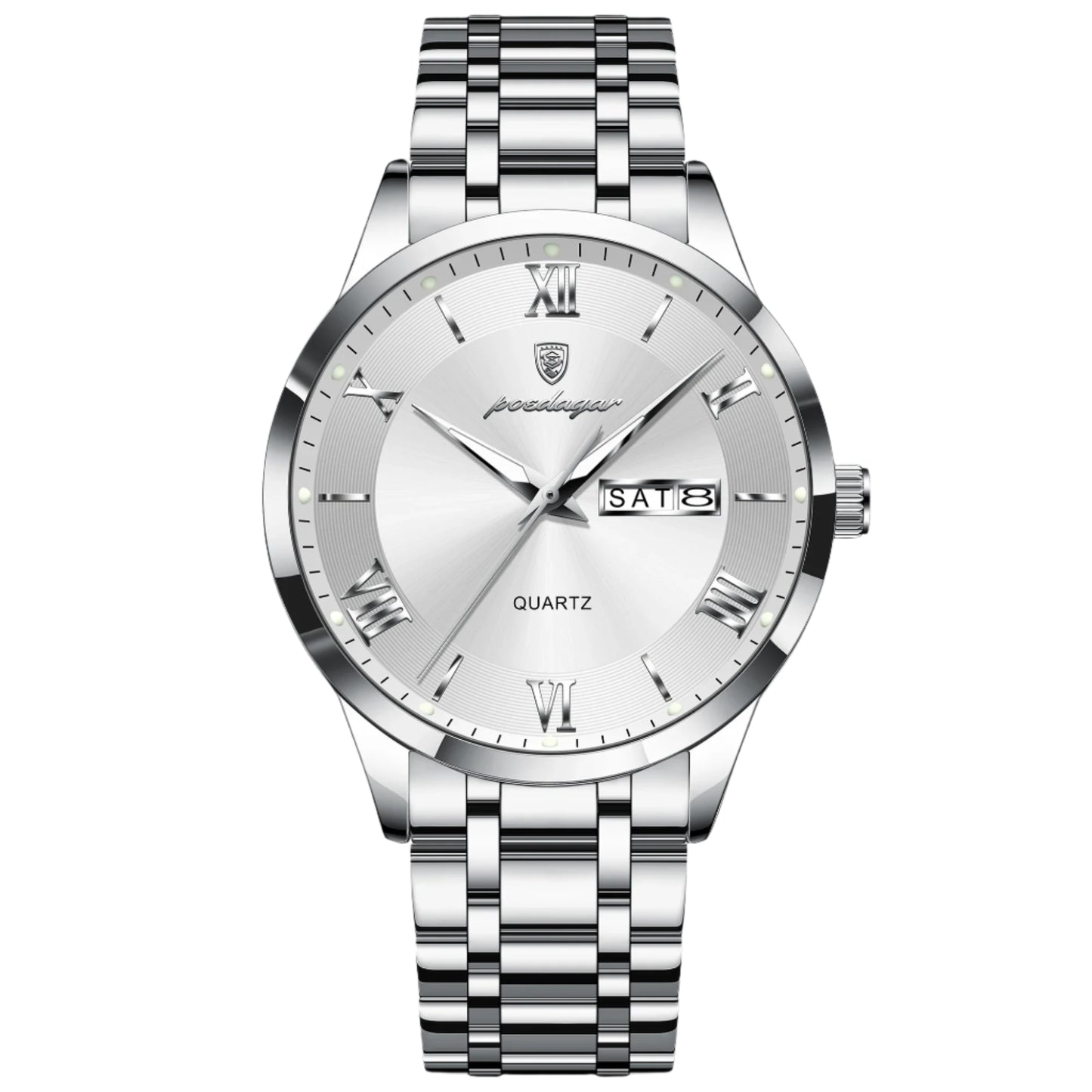 POEDAGAR Luxury Fashion Men Clock Waterproof