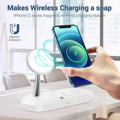 3 in 1 Wireless Charger Stand For iPhone 12 13 14 15 16 Fast Charging Station