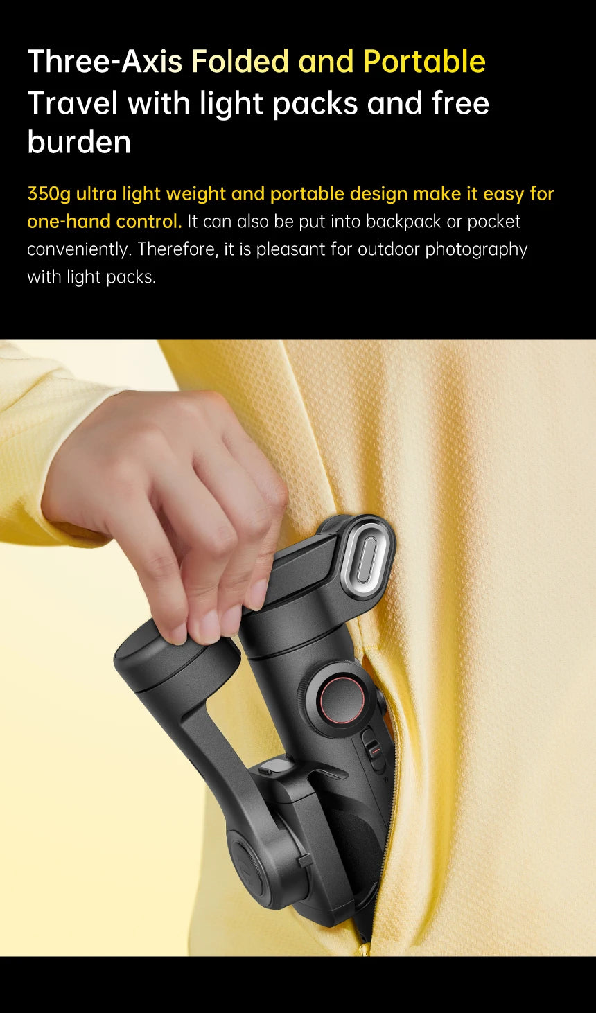 AOCHUAN 3-Axis Handheld Gimbal Stabilizer for Smartphone Face Tracking Tiktok Vlog Smart XE