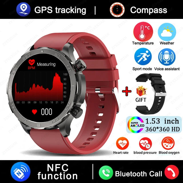 New Bluetooth Call Smart Watch Men For Huawei AMOLED HD Large Screen