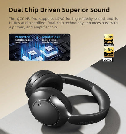 QCY H3 Pro ANC Wireless Headphone 50dB Noise Canceling