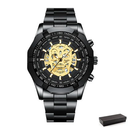 Mens Watch Quartz Top Luxury Stainless Steel Wristwatch