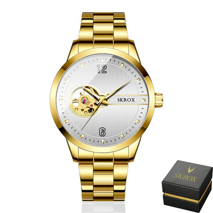 SKROX Original Luxury Brand Waterproof Tourbillon Automatic Clock
