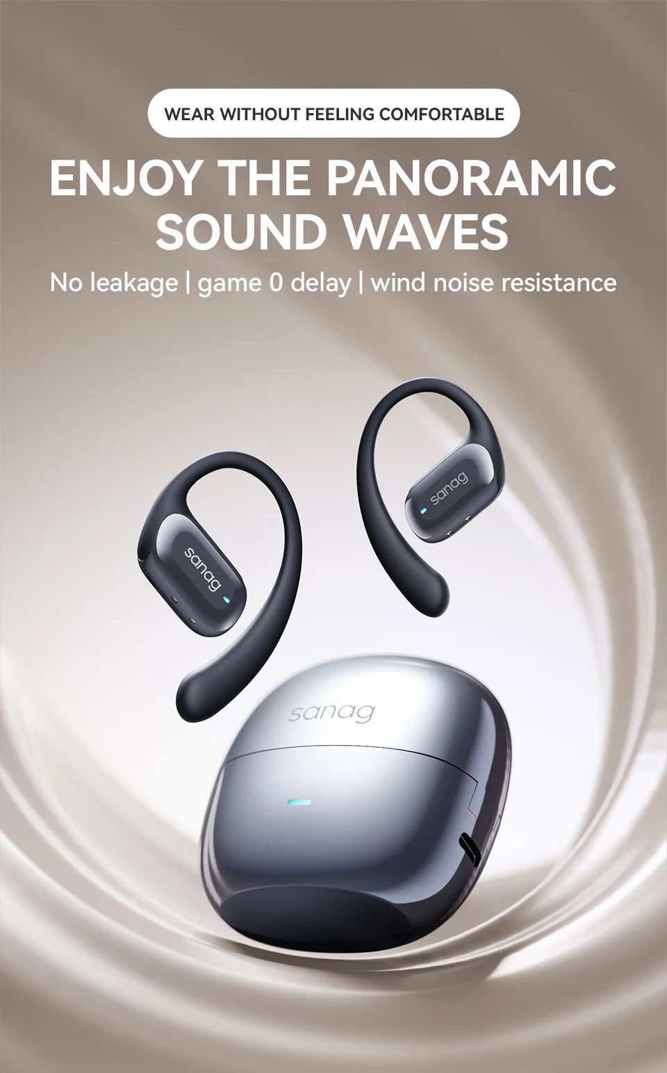 Sanag G30S Earphone Bluetooth 5.3 Wireless Bluetooth Headset OWS Air Conduction Earphones