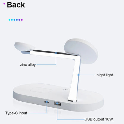 3 in 1 Wireless Charger Stand For iPhone 12 13 14 15 16 Fast Charging Station