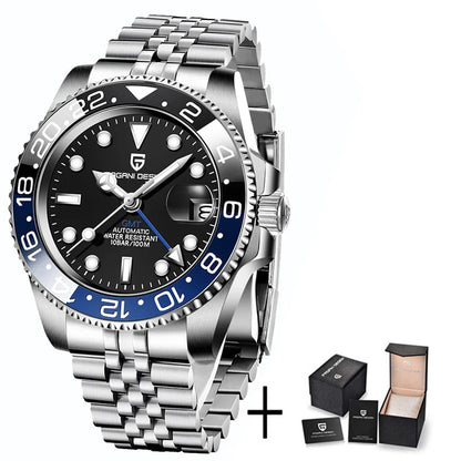 PAGANI DESIGN Luxury Men Sapphire Glass Stainless Steel  Waterproof