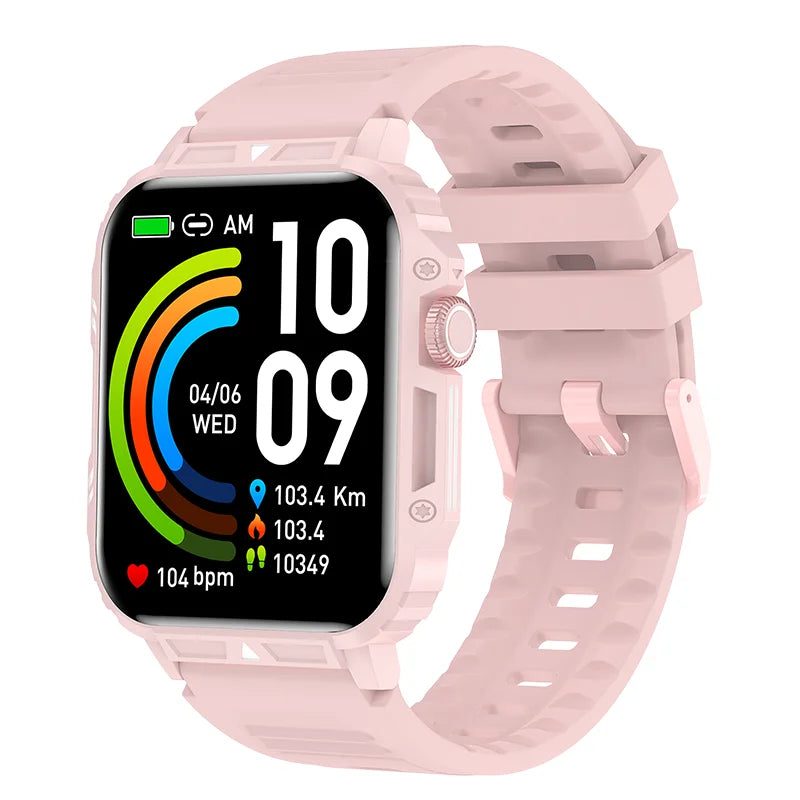 Military Men Smart Watch Health Monitor Bluetooth Call Smartwatch Fitness