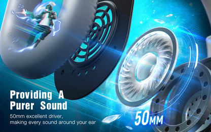 FIFINE USB Gaming Headset with 7.1 Surround Sound/3.5mm Jack Headphone for PC PS4/5 Xbox Ampligame H9W