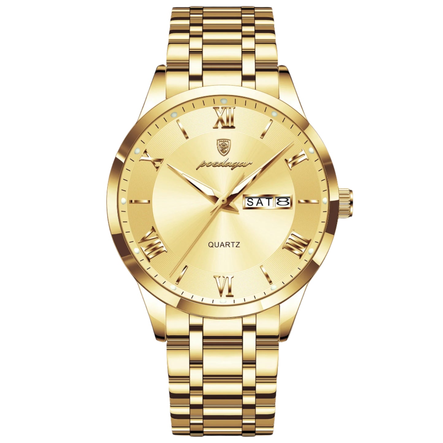 POEDAGAR Luxury Fashion Men Clock Waterproof