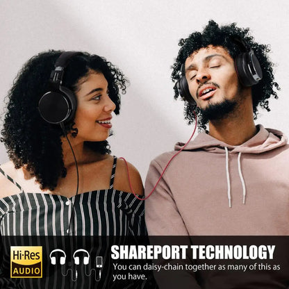 Oneodio Wired Headset Professional Studio Pro Headphones With Mic Dual-Duty Cable HiFi For Phone PC