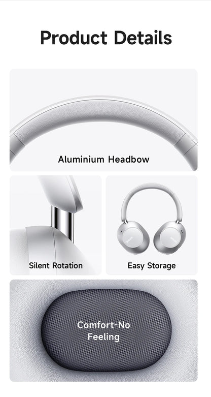 Picun F6 Active Noise Cancelling Wireless Headphones Head Tracking 3D Audio 40mm  APP Control