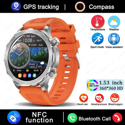 New Bluetooth Call Smart Watch Men For Huawei AMOLED HD Large Screen