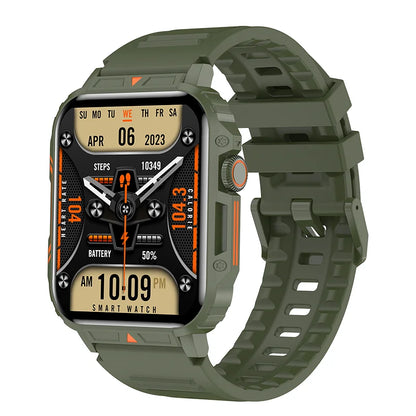 Military Men Smart Watch Health Monitor Bluetooth Call Smartwatch Fitness