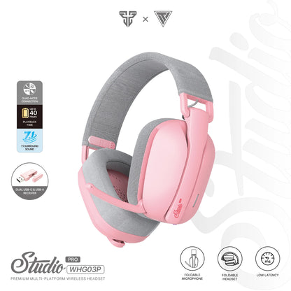 FANTECH WHG03P STUDIO PRO Gaming Headphones Wired& Wireless Bluetooth 7.1 Mic For PS5 XBOX