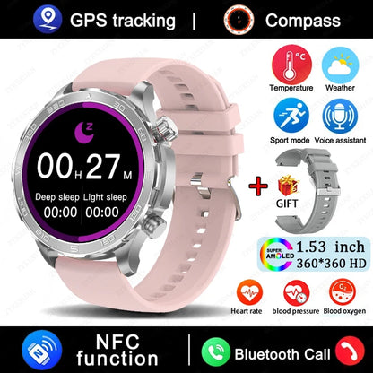 New Bluetooth Call Smart Watch Men For Huawei AMOLED HD Large Screen