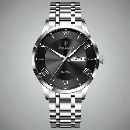 POEDAGAR Luxury Fashion Men Clock Waterproof
