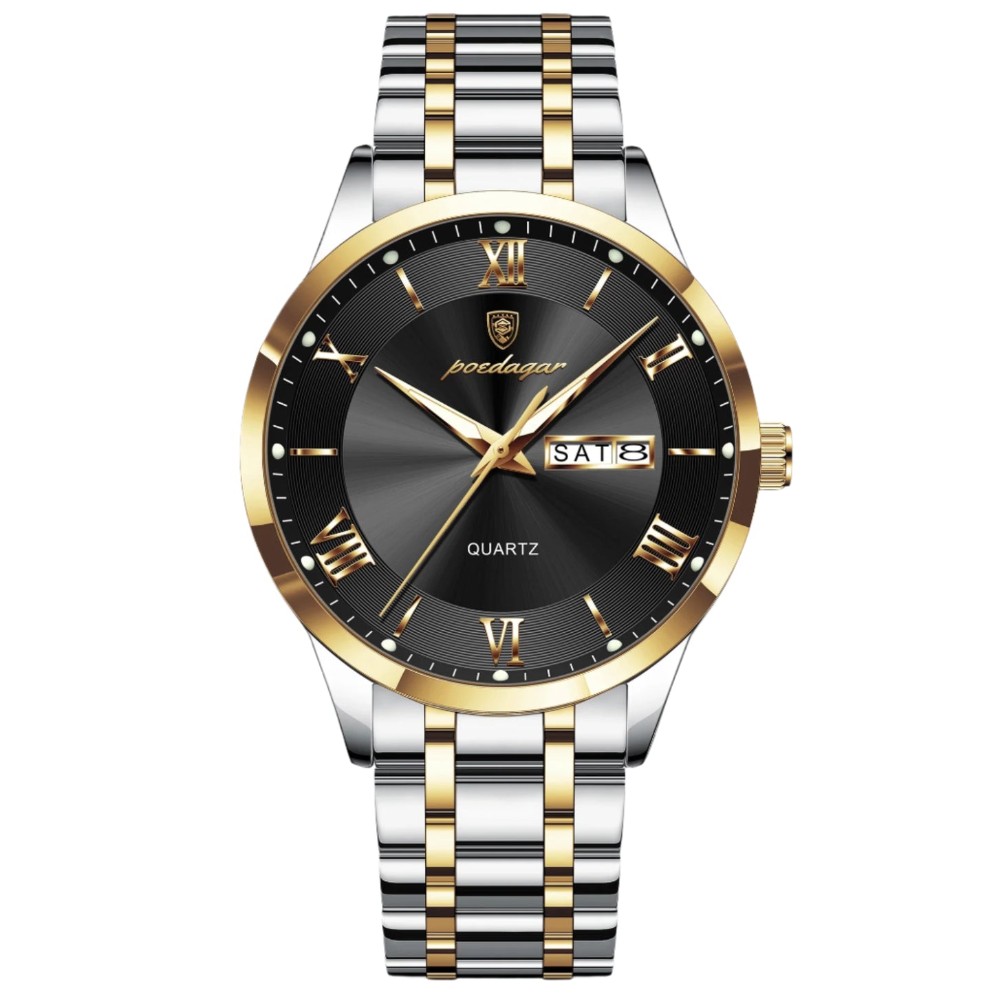 POEDAGAR Luxury Fashion Men Clock Waterproof