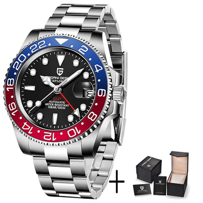 PAGANI DESIGN Luxury Men Sapphire Glass Stainless Steel  Waterproof