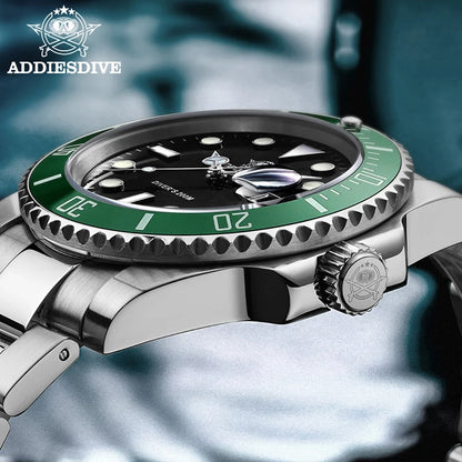 Addiesdive Stainless Steel Watch Men's European and American Business Watch