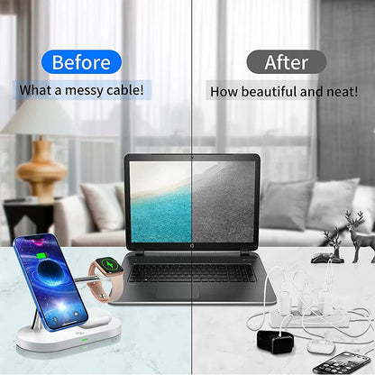 3 in 1 Wireless Charger Stand For iPhone 12 13 14 15 16 Fast Charging Station