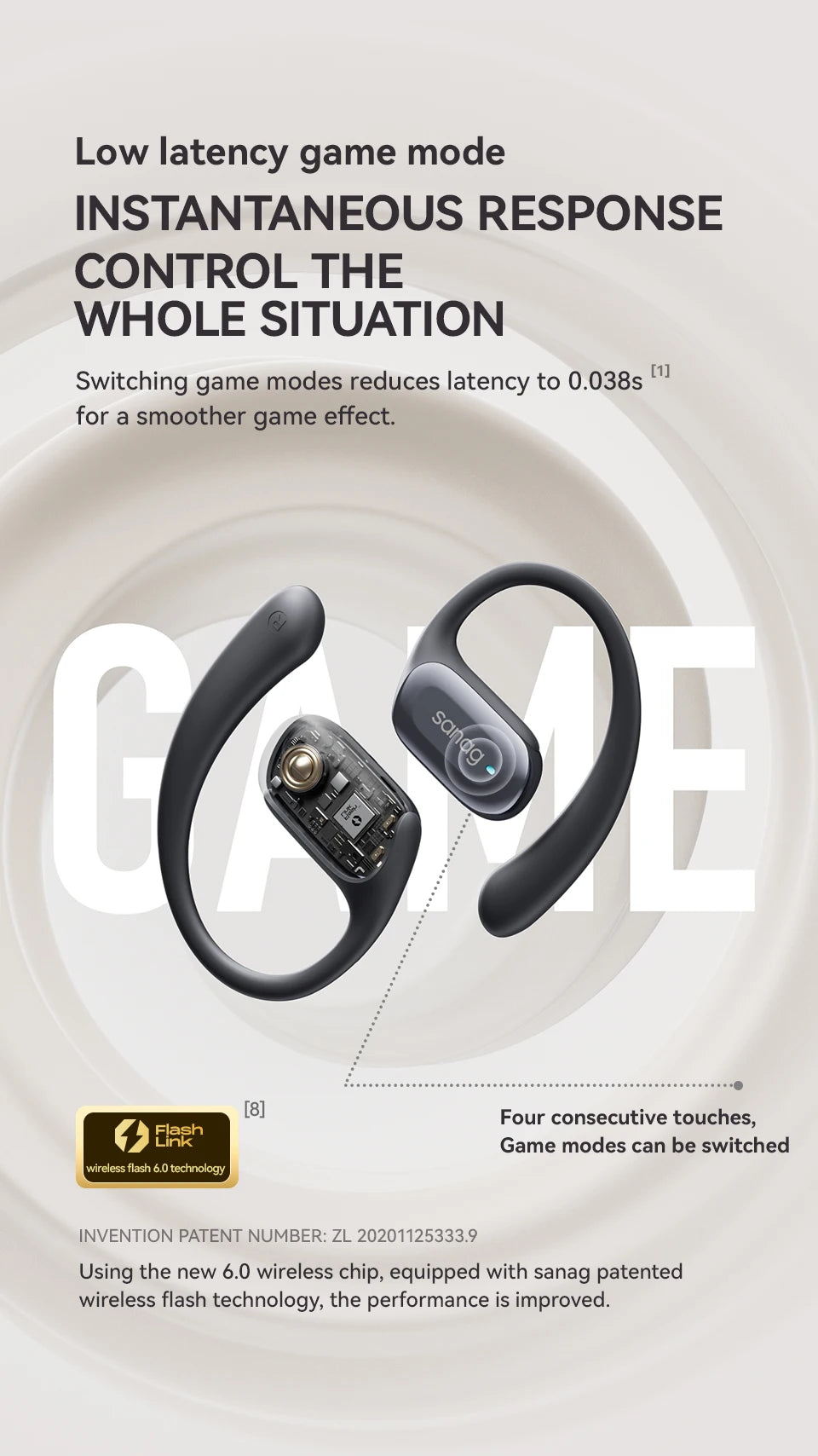Sanag G30S Earphone Bluetooth 5.3 Wireless Bluetooth Headset OWS Air Conduction Earphones