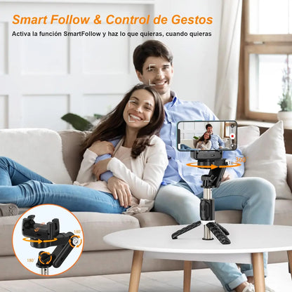 360° Rotation Following Shooting Mode 2-Axis Gimbal Stabilizer For iPhone Tiktok Photography