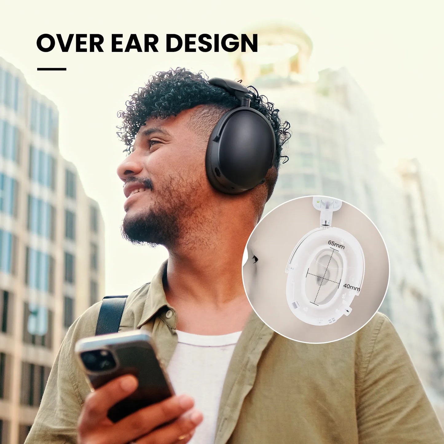 Super EQ A200 Wireless Bluetooth 5.4 Headphones Hybrid Active Noise Canceling