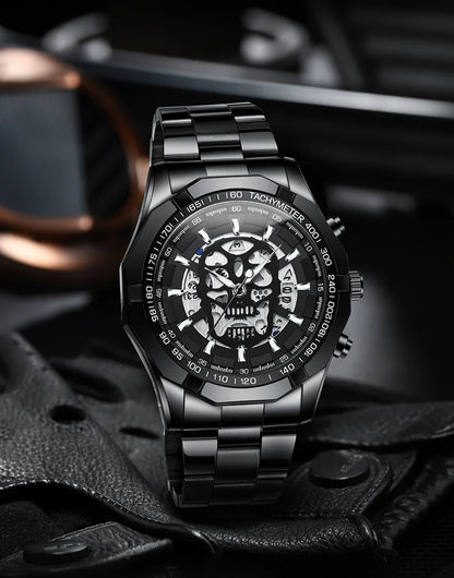 Mens Watch Quartz Top Luxury Stainless Steel Wristwatch