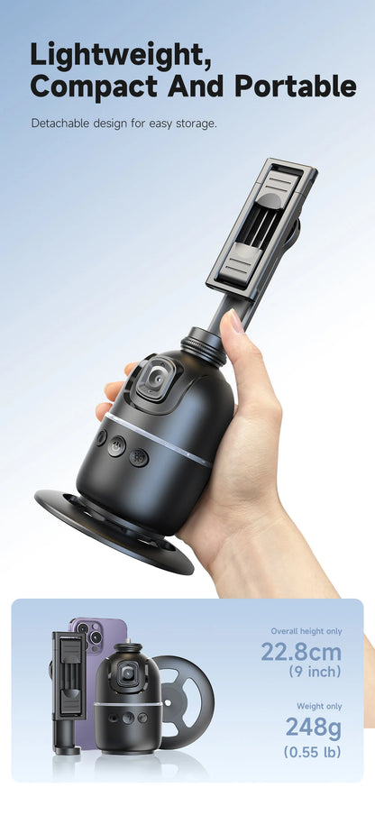 Auto Face Tracking Gimbal AI Smart 360° Rotation Desktop Phone Holder