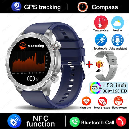 New Bluetooth Call Smart Watch Men For Huawei AMOLED HD Large Screen