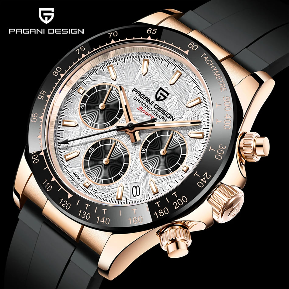 V2 PAGANI DESIGN Men's Quartz Watches Sapphire Stainless Steel Waterproof Watch Men