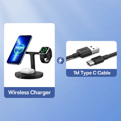 3 in 1 20W Magnetic Wireless Charger Stand For iPhone 16 15 14 Pro Airpods Apple Watch