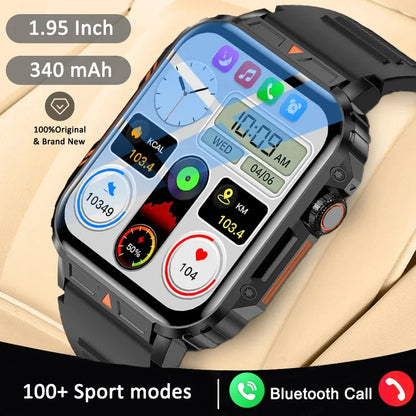 Military Men Smart Watch Health Monitor Bluetooth Call Smartwatch Fitness